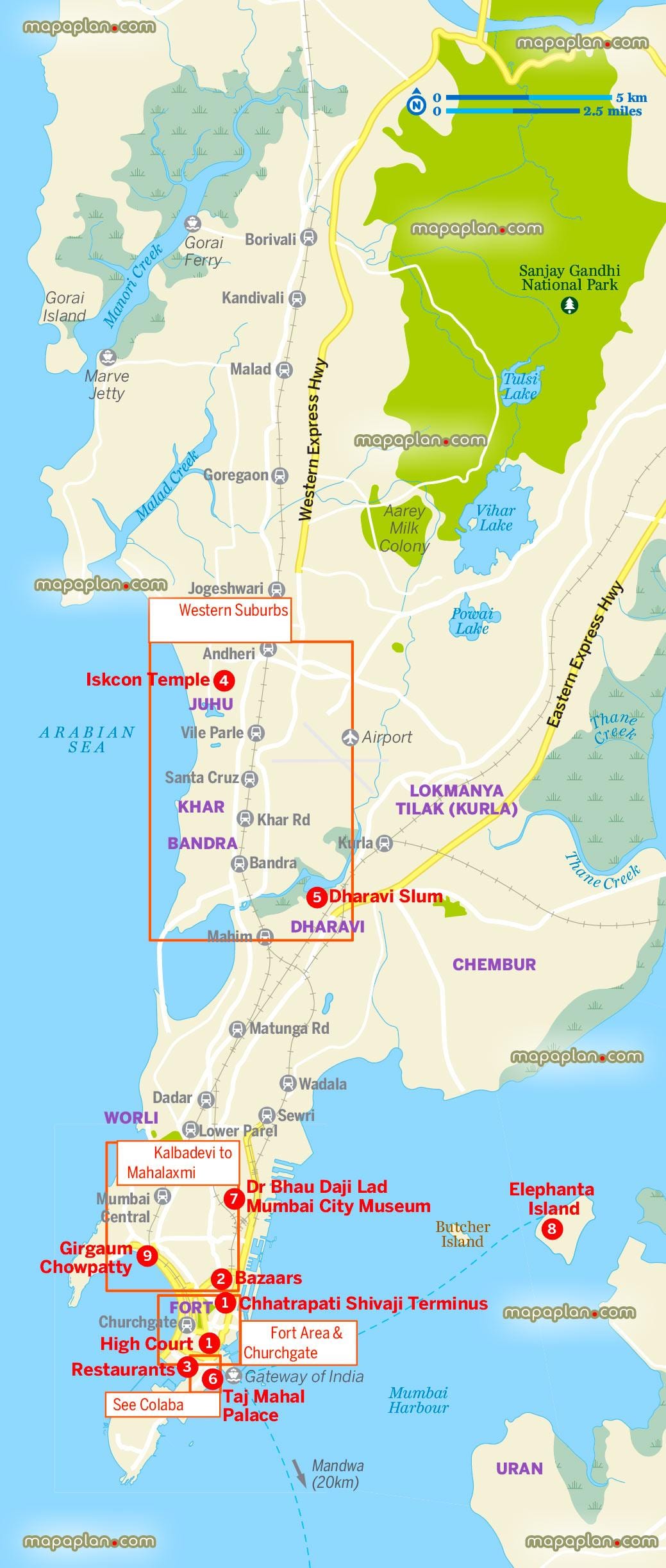 xəritə böyük Mumbai