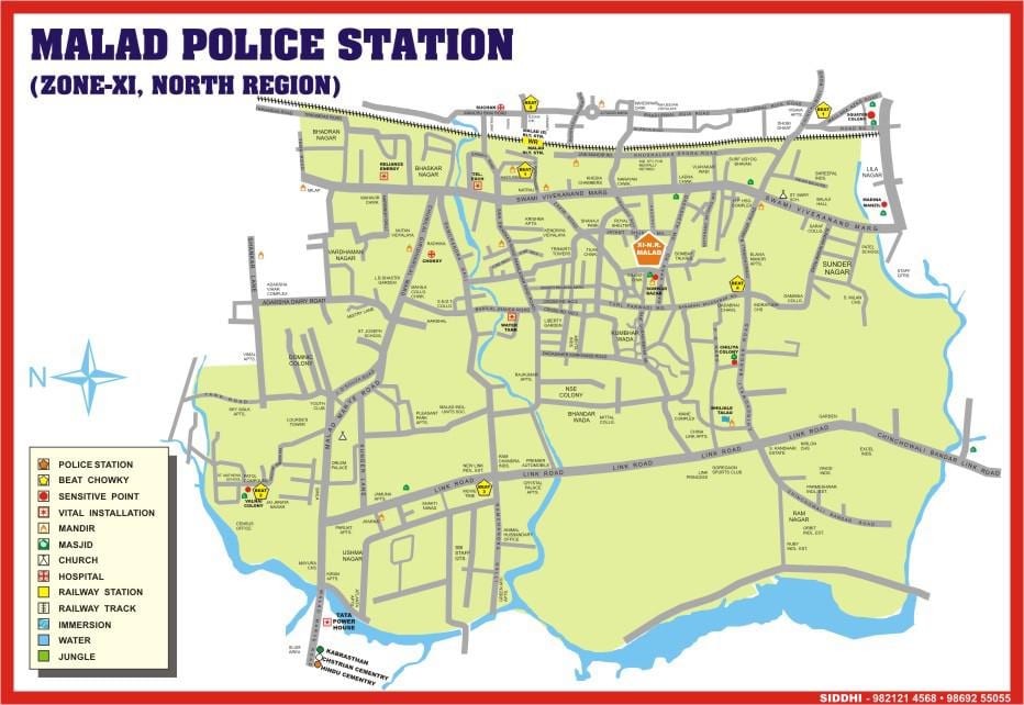 Mumbai Малад xəritə
