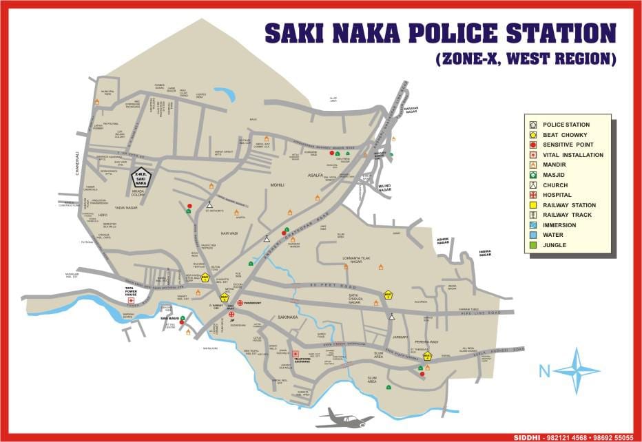 Mumbai Sakinaka xəritə