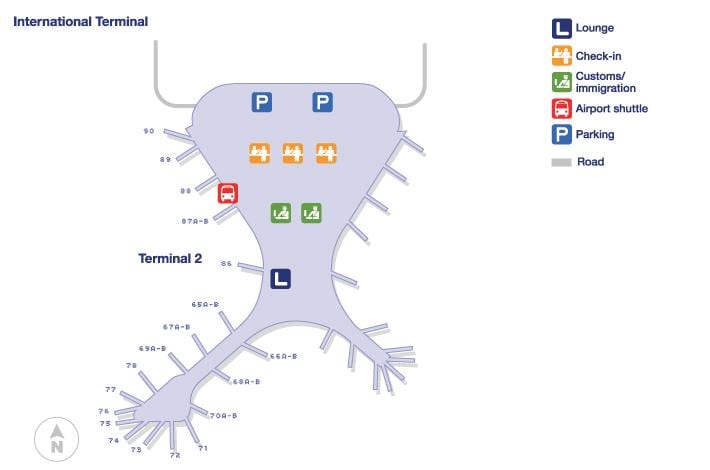 terminal 2 hava limanında Mumbai xəritə