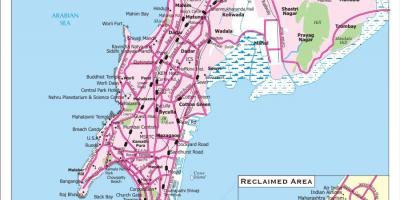 Mumbai xəritəsi, avtobus marşrutlarının