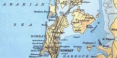 Köhnə xəritəsi Mumbai