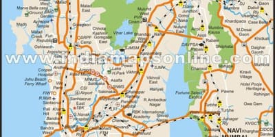 Fiziki xəritə Mumbai